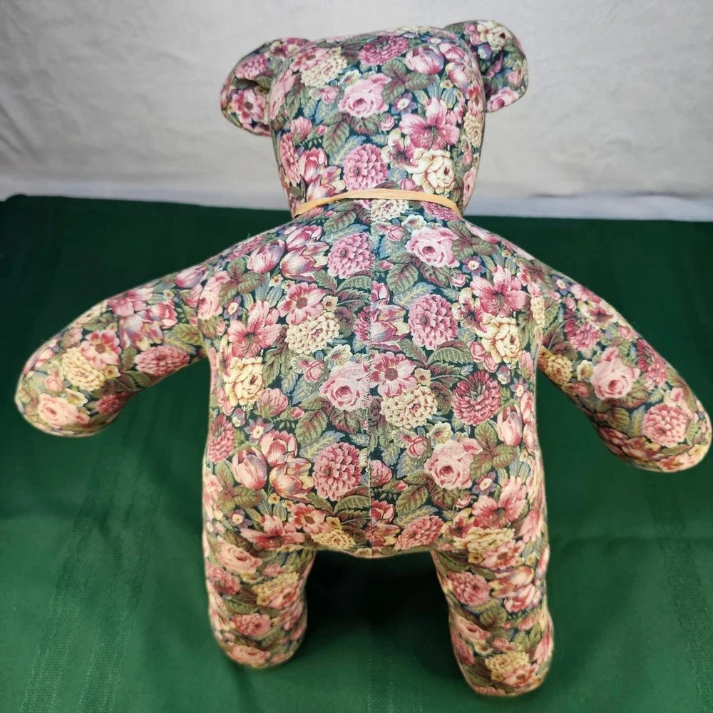 Floral Teddy‎ Bear Plush Stuffed Animal Accent Decor Nursery Baby Shower Gift